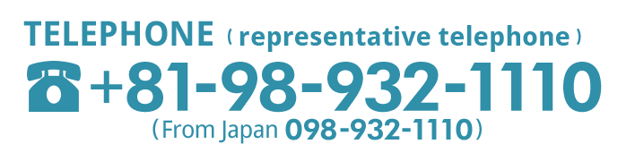 TELEPHONE representative telephone +81-98-932-1110