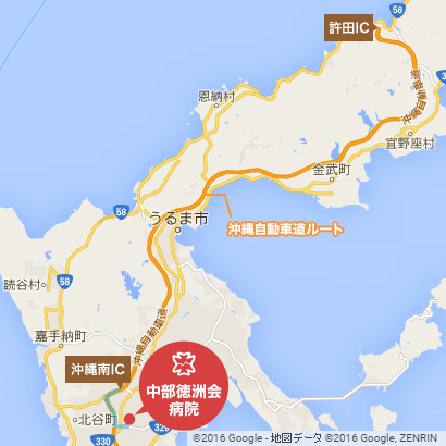 車でお越しの方「北部方面から」アクセスマップ